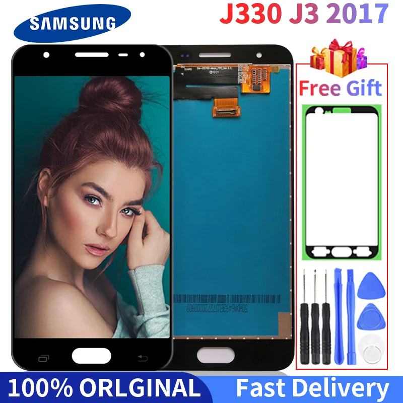 Дисплейный модуль для Samsung Galaxy J3 2017 J330 AMOLED дисплей сенсорный экран дигитайзер в