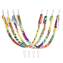 Хлопковая веревка для скалолазания, игрушка для хомяка, слайдер, Маленький Попугай, качели, гамак, игрушка для домашних животных Хлопковая веревка для скалолазания, игрушка для хомяка, слайдер, Маленький Попугай, качели, гамак, игрушка для домашних животных