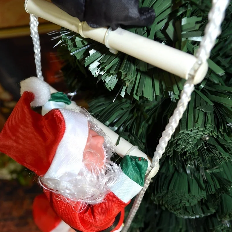 25 см Санта Клаус скалолазание на веревке X-mas веселое дерево рождественские украшения игрушечная лестница кукла рождественский кулон подарок домашний подвесной Декор