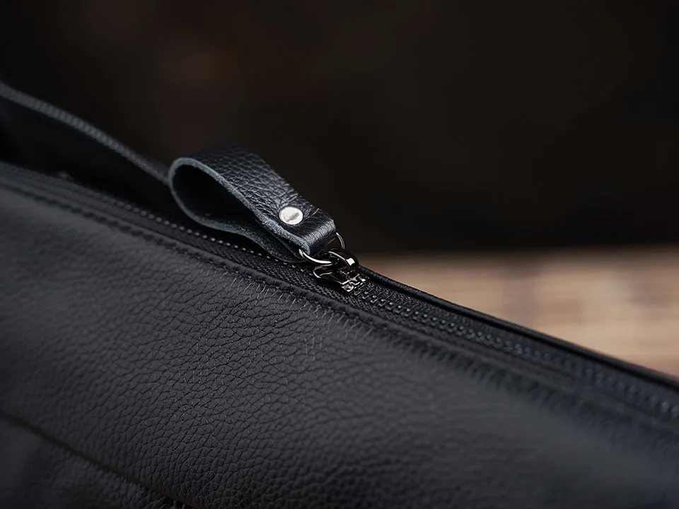 Casual männer Schulter Tasche Aus Echtem Leder Business Umhängetaschen Hohe Kapazität Klassische Messenger Für 10,5 Zoll Ipad NUPUGOO – Detail 13