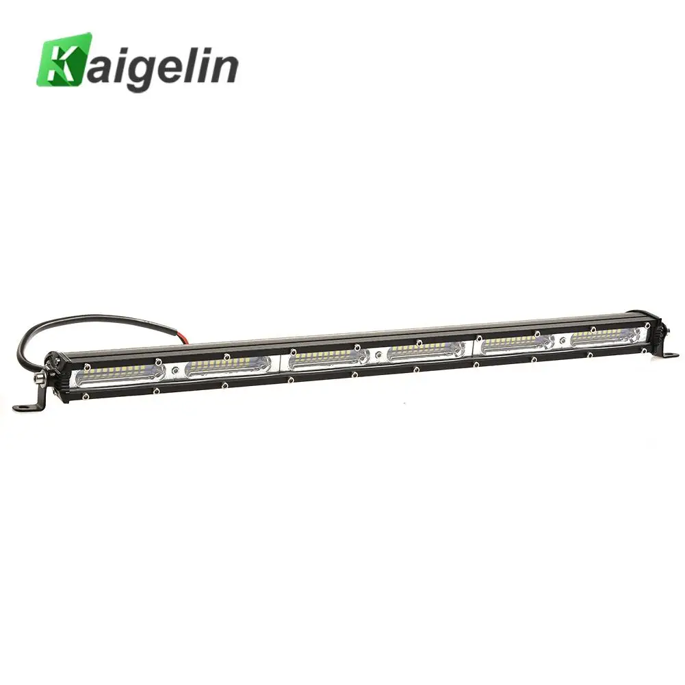 

Professional 19 Inch Ultra Thin Single Row Led Bar Light Waterproof 180W 60LED Flood Beam Car Work Light for Offroad 4WD ATV UAZ