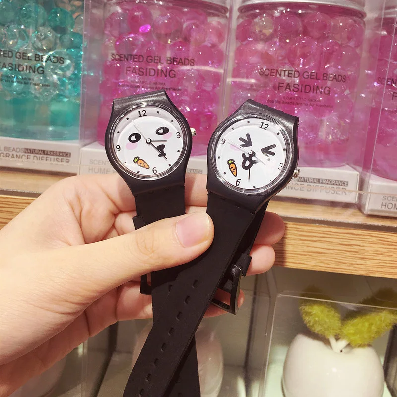 Новые силиконовые желейные конфетки Цвет молодежных наручных часов для девочек часы модные часы Flamingo детские наручные часы с мультипликационным принтом Детские Кварцевые часы