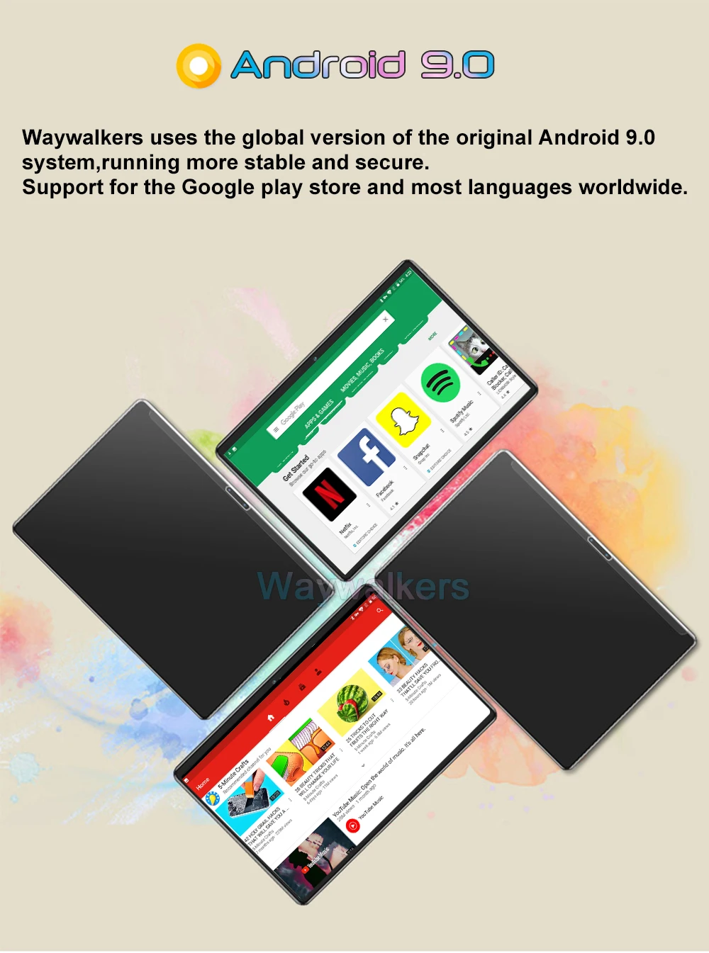 10,1 дюймовый планшетный ПК Android 9,0 Восьмиядерный 6 ГБ+ 128 Гб Google store 3g/4G LTE Смартфон Android 9 wifi 1" планшет для детей