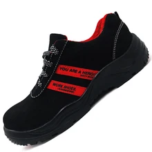 Мягкая подошва прозрачная стальная голова Повседневная мода против сварки сайт изоляции рабочая обувь защита носок Мужчины