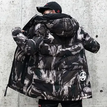 

New Winter Jacket Men Fashion Streetwear Camouflage Jackets Men Coats Hooded Casual Mens Parka Coat Camo Thick Warm Mens Outwear