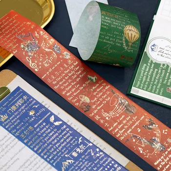 

Dreamer Series Foiled Washi Tapes Anonymous Poet, Songs Scrapbook DIY Masking Tape School Stationery Store Journal Supplies