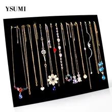 YSUMI качество бархат 17 Крючки для ожерелий ювелирные браслеты и кулоны Дисплей Стенд для женщин хранения ювелирных изделий стойки доска Органайзер стенд