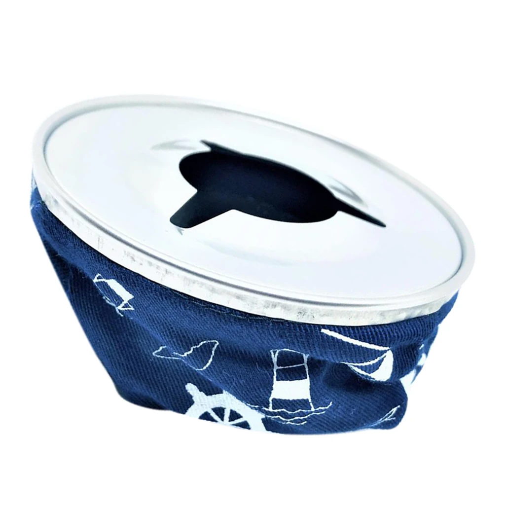Stainless Steel Windproof Bean Bag Sandbag Cigarette Ashtray for Marine Boat RV Car Smoking, Red/Blue