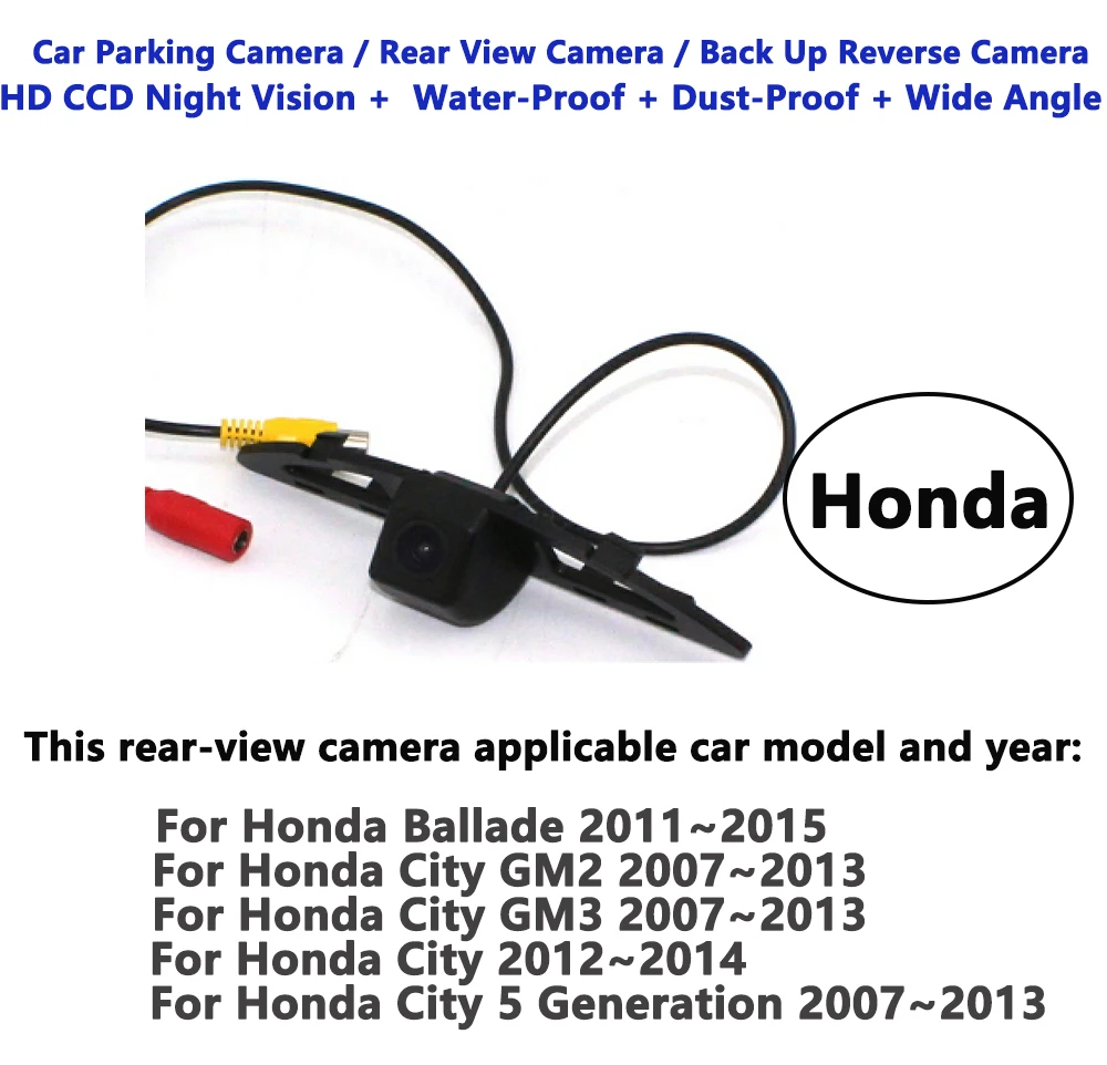 Krtabo для Honda City GM2 GM3 2007 2008 2009 2010 2011 2012 2013 Высокое качество ночного видения резервная камера заднего вида парковки Hd CCD