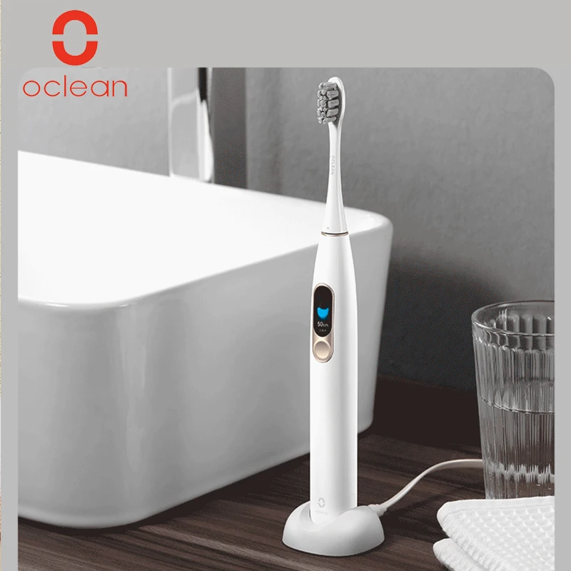 Звуковая электрическая зубная щетка Oclean X Smart Touch Screen APP Contro IPX7 Водонепроницаемая