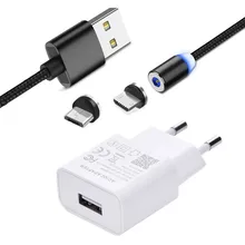 Магнитный Micro USB кабель для зарядки htc Desire 12 650 One M8 E9 USB зарядное устройство для телефона huawei P Smart Y6 Y5 zte Blade A3 V7 V10 Vita