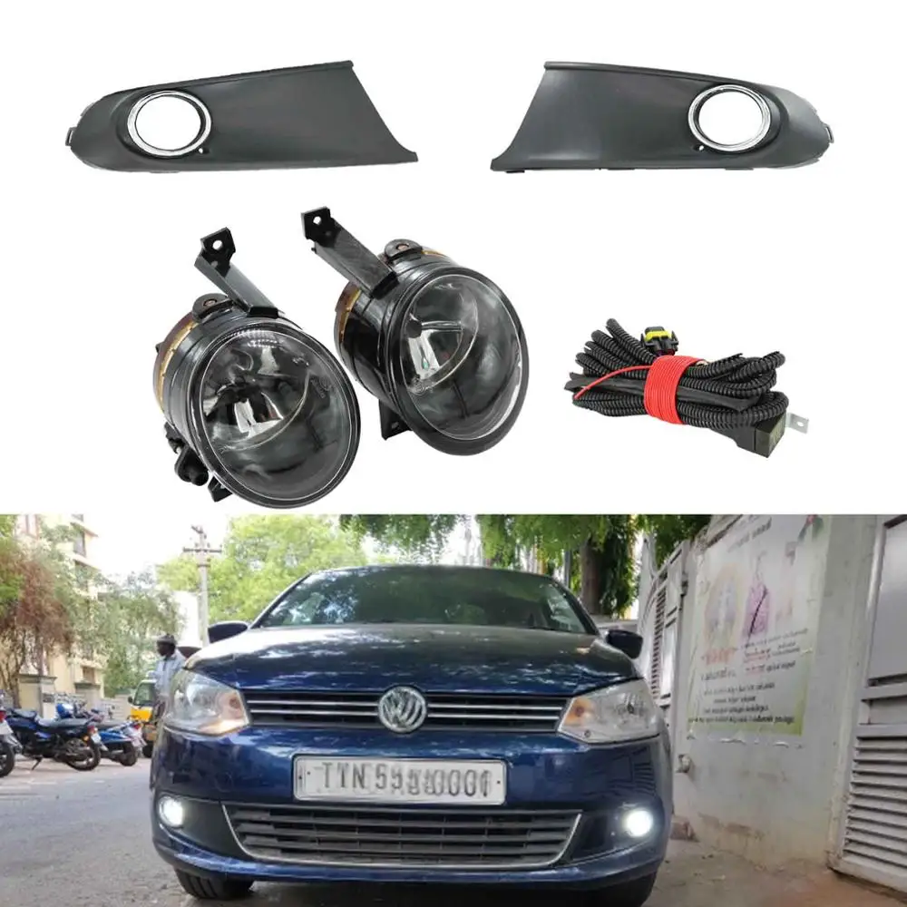 Для VW Polo Vento седан 2011 2012 2013 2014 2015 2016 туман светильник Противотуманные фары решетка