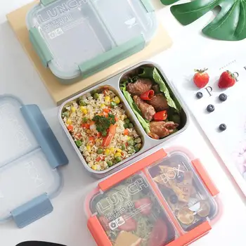 

Lunch Box Adults Children Convenience Durable Leak Proof Food-Safe Stainless Steel Materials Lunch Box For Family Work School