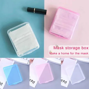 

Portable Mask Box Holder Coer Face Masks Storage Box Protectie Case Clip Plastic Foldable Dustproof Masks Container ring box