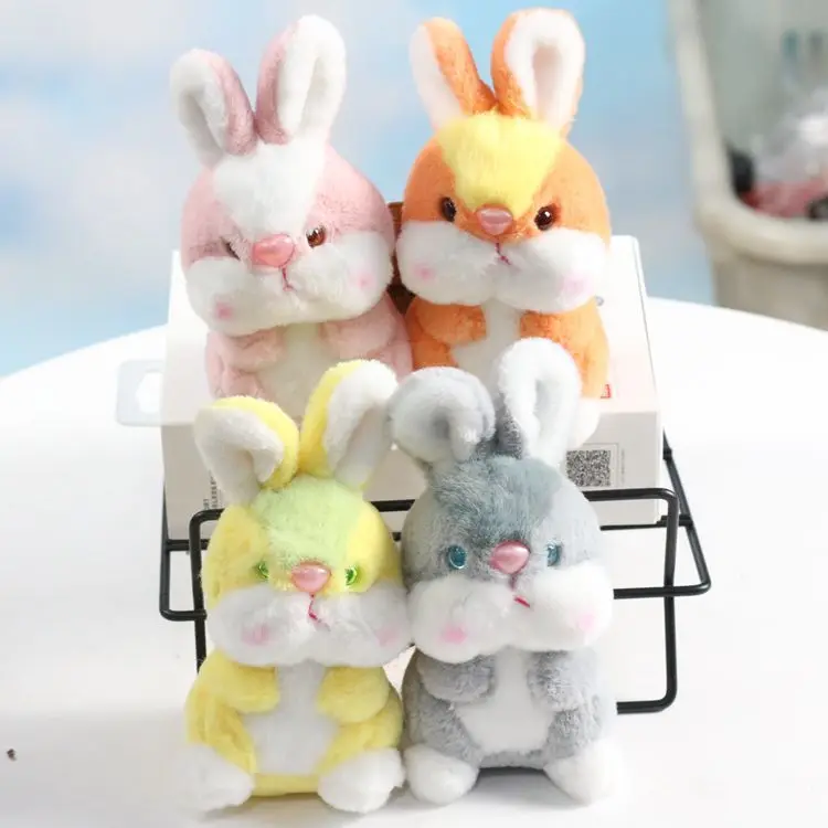 

pretty cute small rabbit bunny exquisite pendant plush Keychain bag decoration soft Soothing doll kids couple christmase gift