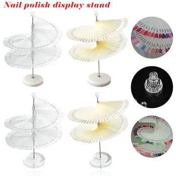 

Polish Showing Shelf Tool Clear Natural Color Tignish 120 Stick Tips Nail Art Display Stand Rack 3D Practice False Nail UV Gel