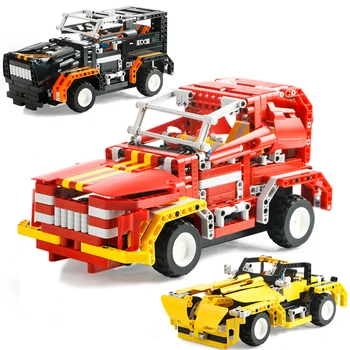 

2in1 RC Car Technical City Building Blocks Toys Trick Car Compatible Bricks Remote Control Robot Racing Car Bricks Toys For Boys