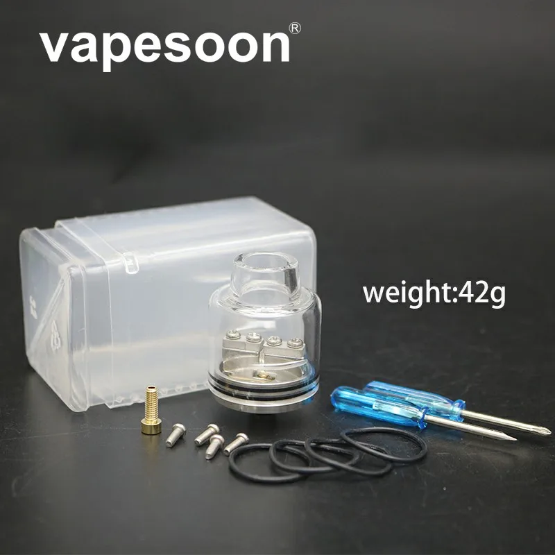 Новейший стеклянный материал goon 528 RDA атомайзер с BF PIN электронная сигарета бак