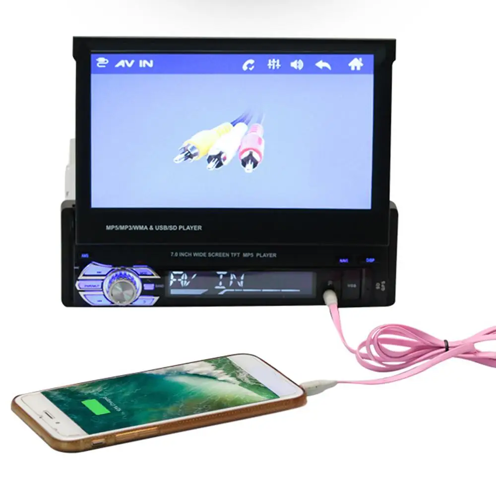  9601G 7 Zoll Touch Screen Bluetooth Auto Stereo MP5 Player Fahrzeug GPS FM/AM Radio mit Karte Karte