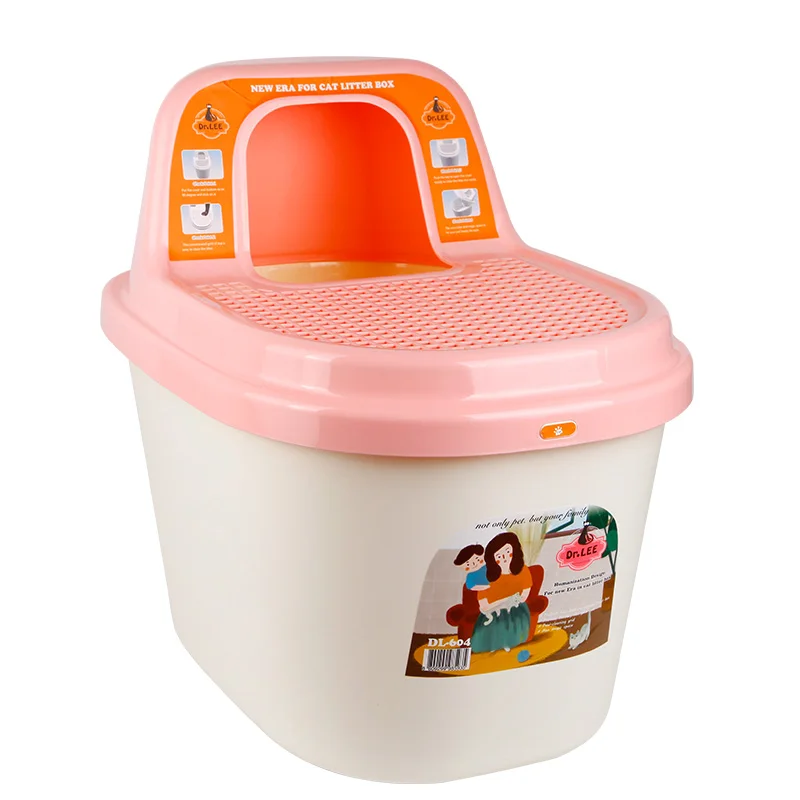 Large Closed Training Self Cleaning Cat Litter Box Pink Kitten Shovel Litiere Automatique Pet Accessories New MM60MSP | Дом и сад