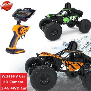 

High Quality 2.4G 4WD WIFI Real time Transimission RC Vehicles RTR With WIFI HD Camera Phone Control off load Climbing Car gift