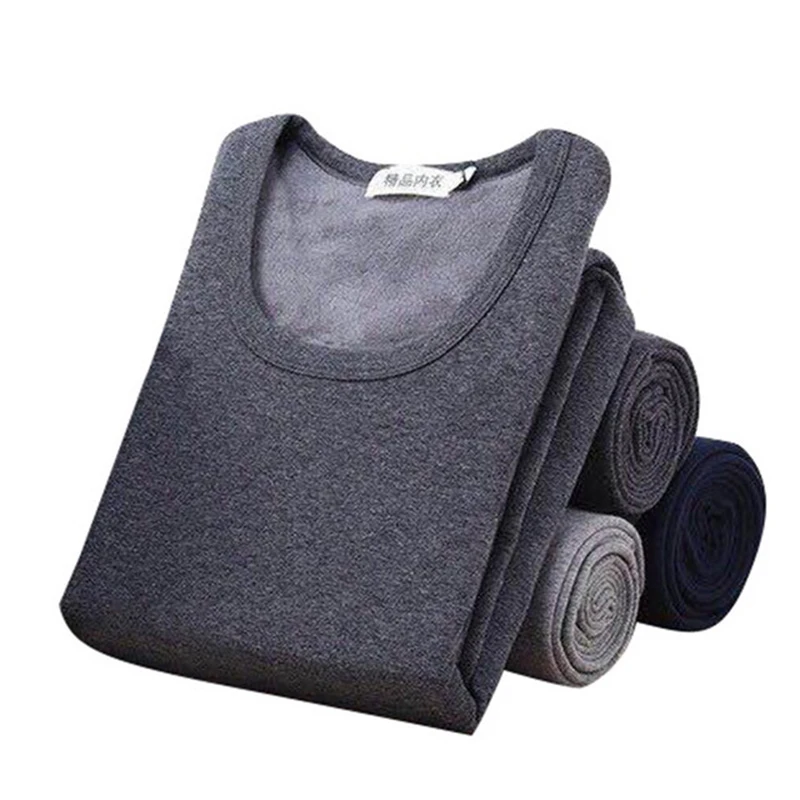1Set Men Thermal Underwear Set Keep Warm Tops+Pants Ski Underwear Men Ski Suit Plus Cashmere Winter Thermal