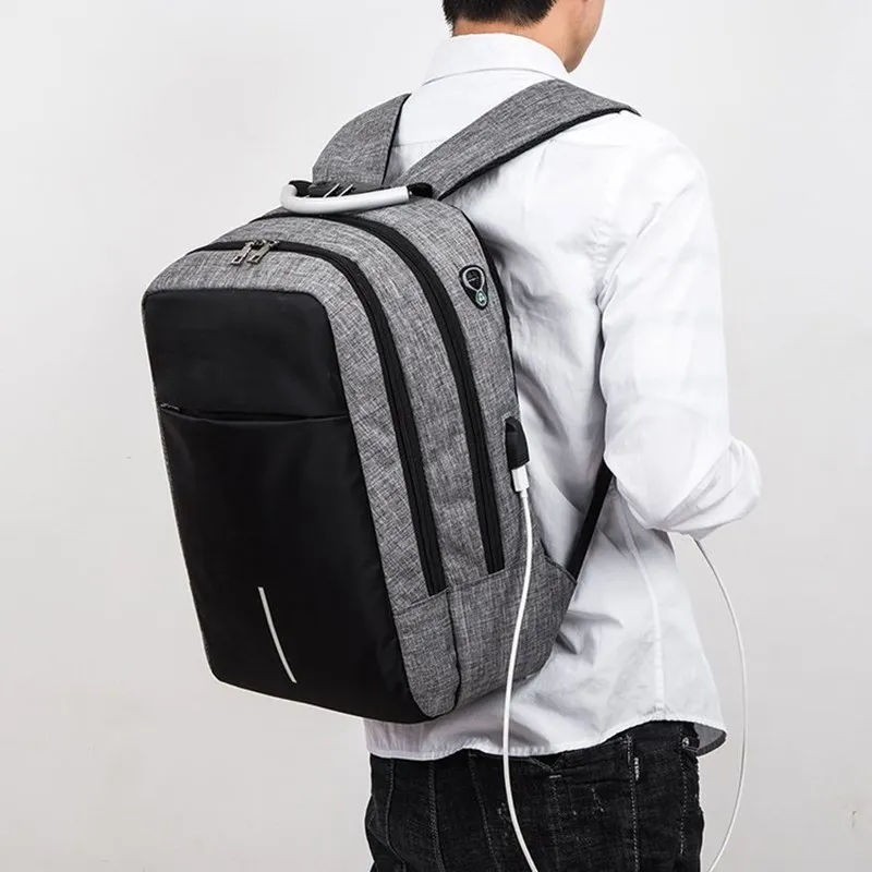 

Men Multifunction Anti Theft Backpack 15.6" Inch Laptop Usb Charging Backpacks Waterproof Schoolbag Business Travel Bags