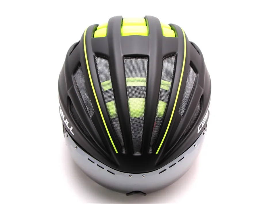 Cairbull Fiets Helm met объектив сверхлегкий MTB Road Aero Racefiets Fietshelmen met Bril Casco Ciclismo 55-61 см poc