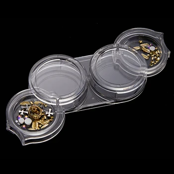 

12 Grid Nail Art Removable Transparent Rhinestone Storage Box Empty Plastic Nail Accessories Container Manicure Tools W-B-003