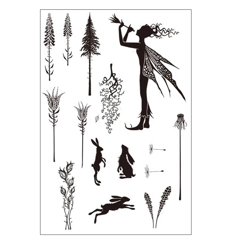 

Fairy Transparent Clear Silicone Stamps for DIY Scrapbooking/Card Making/Kids Fun Decoration Supplies 2