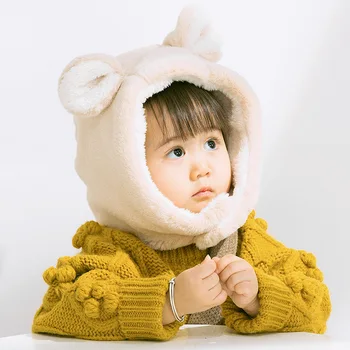 

WLG baby winter cartoon hats toddler velvet thick cute warm hat