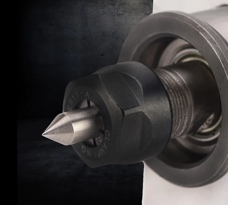 High precision Adjustable activity Engraving machine tailstock Thimble Tail top A-axis rotary shaft fittings Fourth shaft