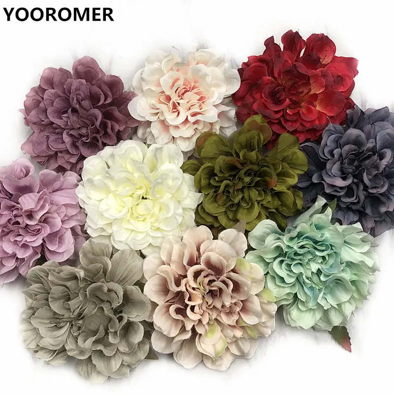 YOOROMER 5 шт. шелковые цветы пиона в стиле ретро украшение для дома свадебный цветок