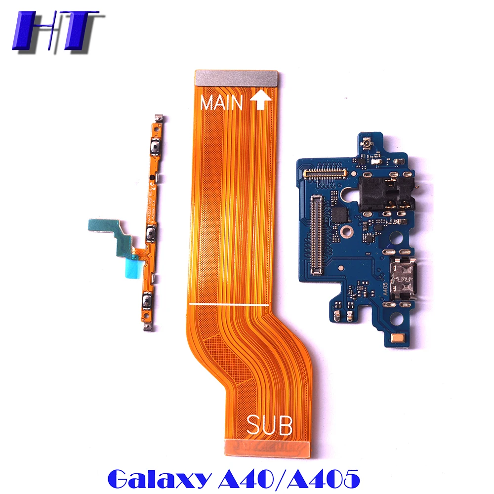 Для Samsung Galaxy A40 A405F A405DS A405FN Боковая кнопка регулировки громкости питания