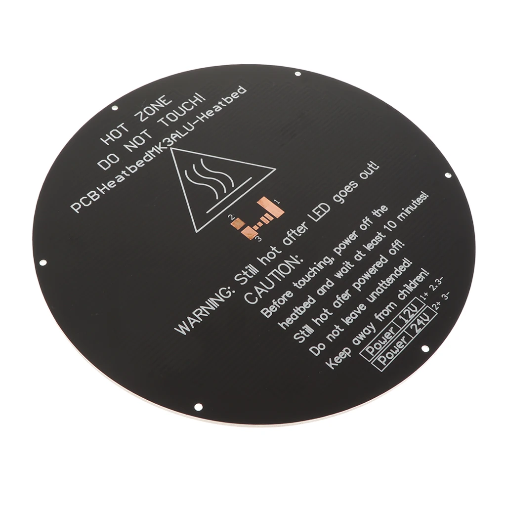 Aluminium Heated PCB Bed 12V 24V Heatbed Plat 220*220*3mm for 3D Printer