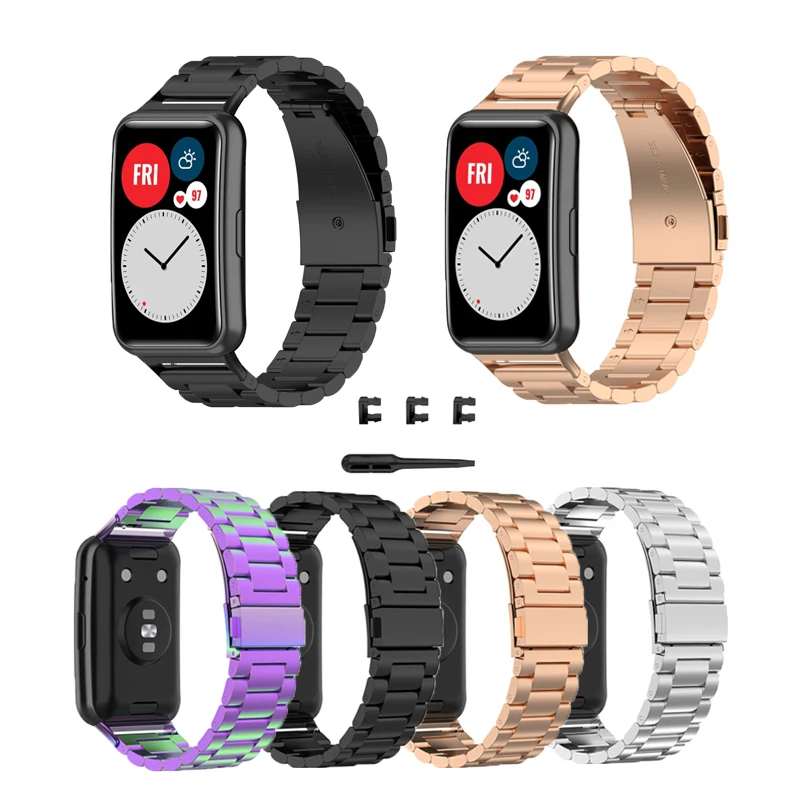 Ремешок из нержавеющей стали для Huawei Watch Fit сменный спортивный браслет