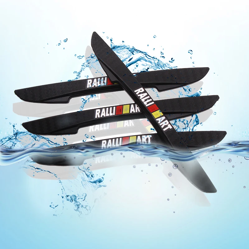 

4x DIY Car styling Decoration Strip Sticker Decals Car Door Bumper Strip For Mitsubishi Ralliart Lancer Pajero Outlander
