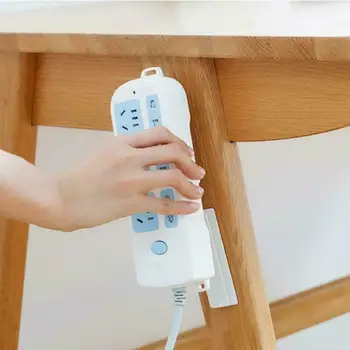 

1Pcs Mini Home Office Storage Organizer Tools Power Plug Socket Shelf Holder Wall Mount Adhesive Sticky Rack