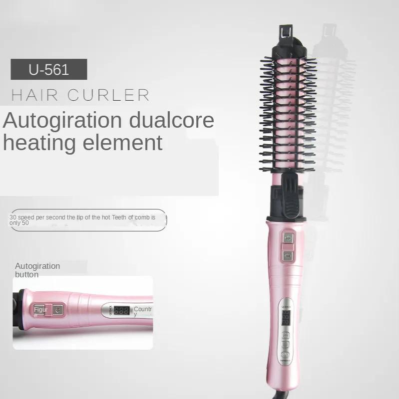 

Electric Ceramic Hair Curler Curling Iron Roller Curls Wand Waver Styling Tools LCD Display Straight Curly Hair Comb Large Wave