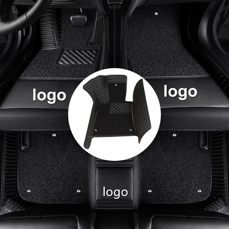  Double Layer car floor mats for Bmw 5 Series X5 E53 E70 04-18 Year Custom auto foot Pads Rug automo