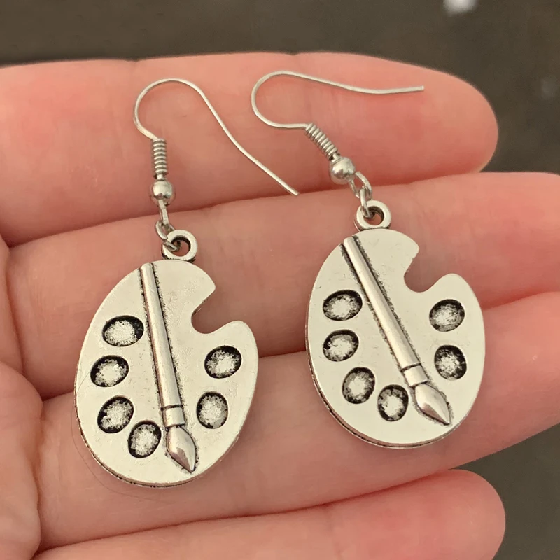 Новые модные персонализированные серьги в палитре серебряные художественные из