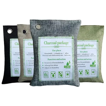 

5 Packs Air Purifying Bags Nature Fresh Charcoal Bamboo Air Purifying Bag Mold Odor Purifier Bamboo Charcoal
