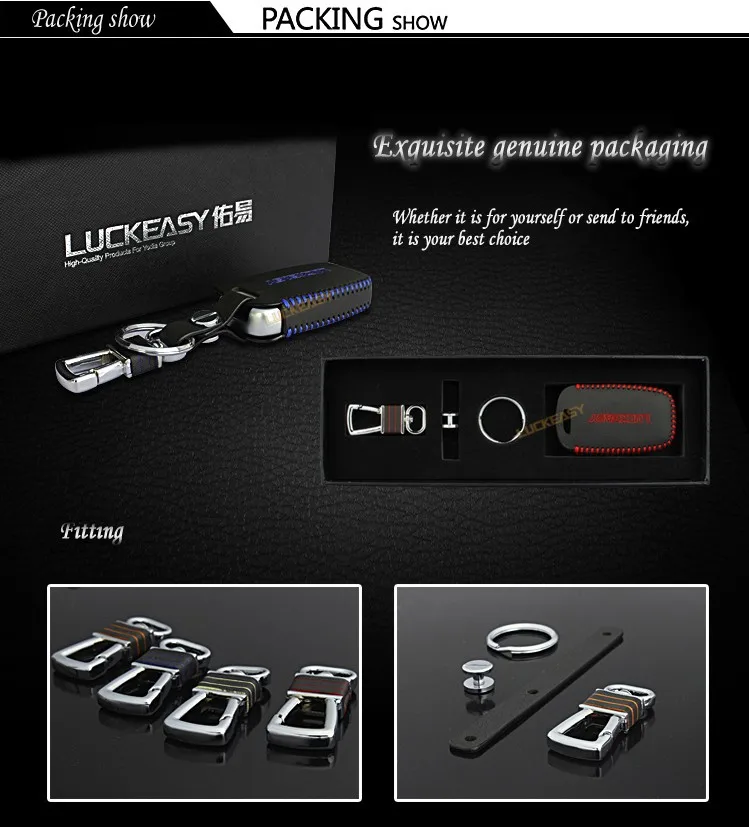 Luckeasy 5 кнопок для infiniti/nissan jx35 натуральная кожа Ключи сумка/чехол кошелек держатель дистанционного ключа key2a