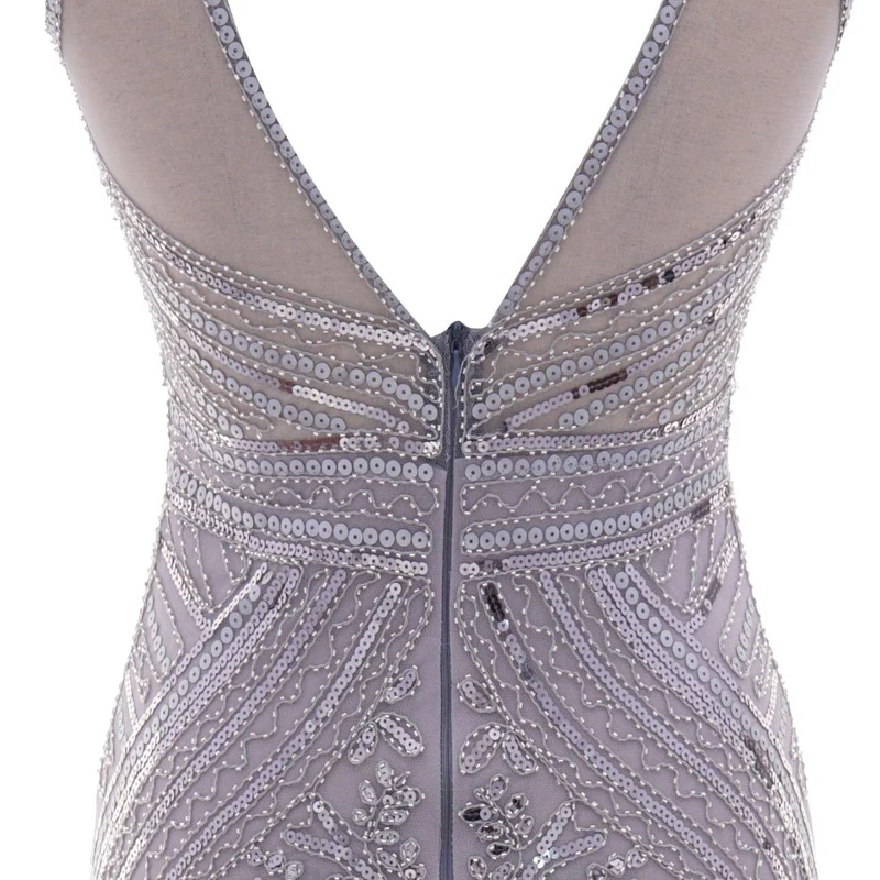 Платье размера плюс, Vestido Longo Robe Femme Ete, v-образный вырез, сексуальная открытая спина, длинное, женское, расшитое блестками Сетчатое платье для вечеринки, облегающее платье, одежда