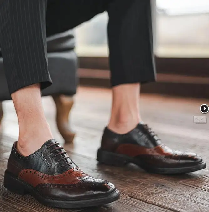 

High Quality Fashion Men Pu Lace-up Leather Shoe Male Casual Classic Trendy Vinage Stylish Oxfords Shoes Zapatos De Hombre 4M328
