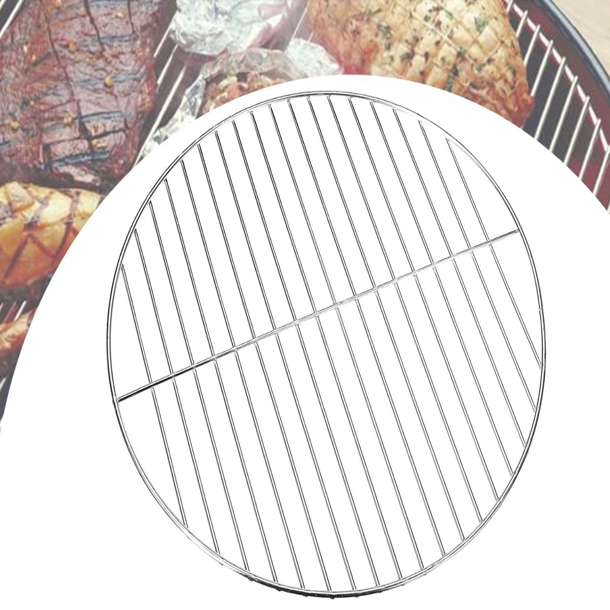Non-Stick 304 Stainless Steel Round BBQ Mesh Mat Grid Home Roast Bacon Grill Tool Iron Nets Barbecue Accessories