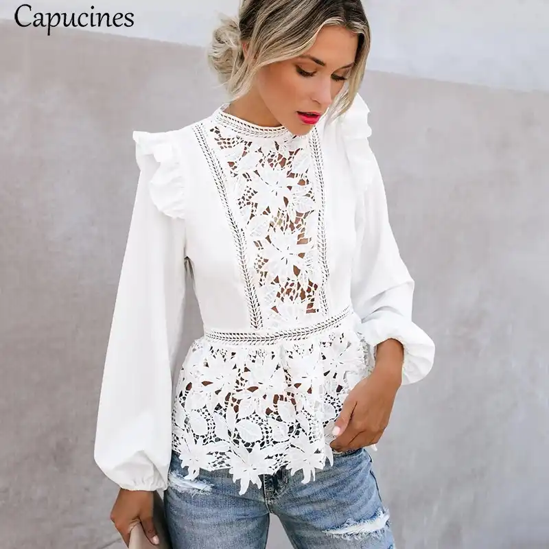 blusas de encaje elegantes