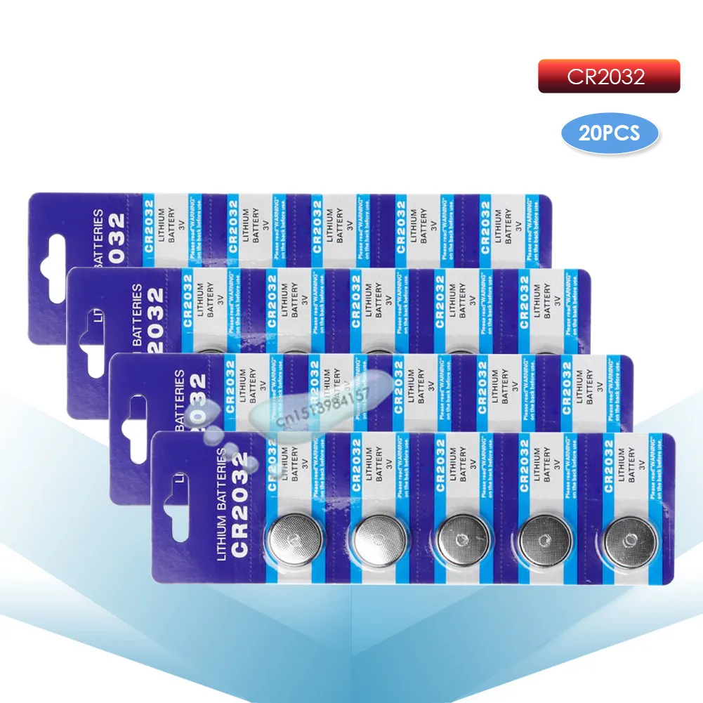 Kpay 20pcs Cr2032 Button Batteries Br2032 Dl2032 Ecr2032 Cell Coin Li