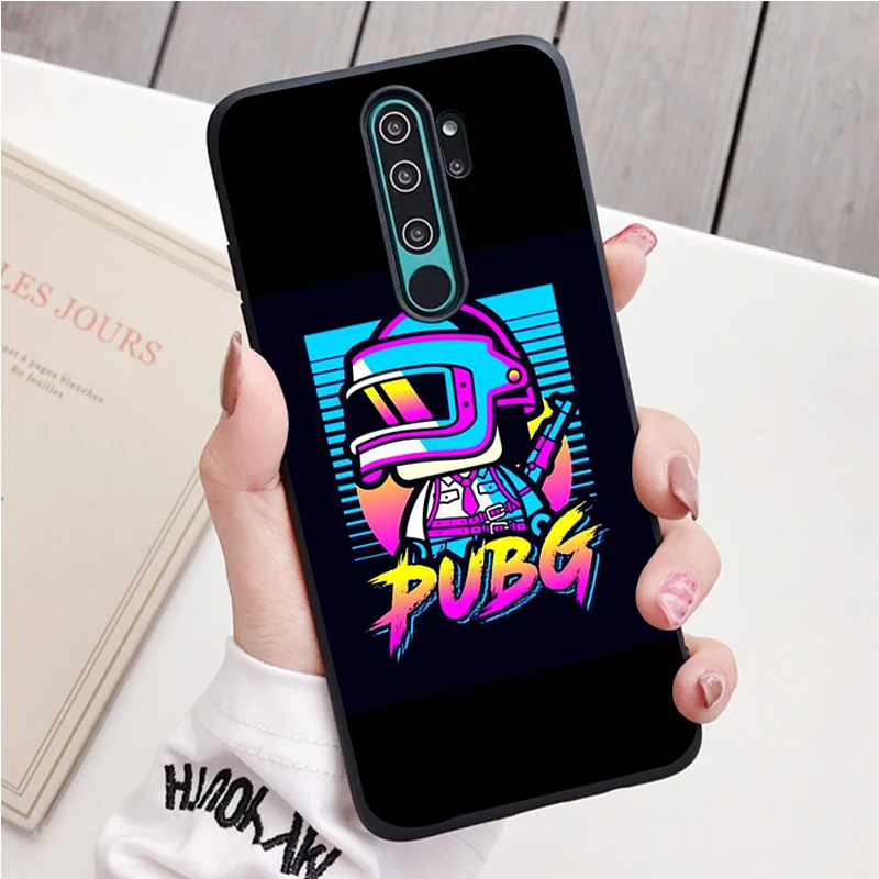 xiaomi leather case case PUBG Game black Silicone Phone Case For Redmi note 9 8 7 Pro S 8T 7A Cover cases for xiaomi blue