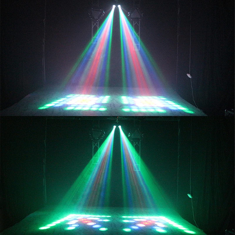 20W 64/128pcs RGBW LED Pattern Stage Light Double Head